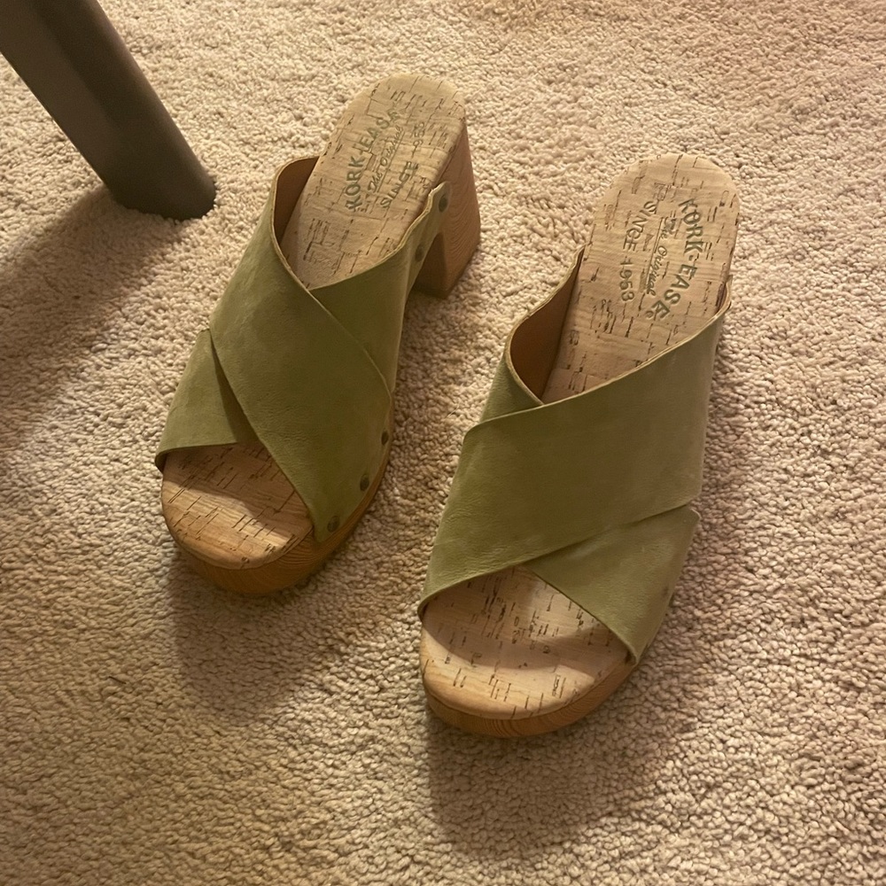 Kork ease light green sandals